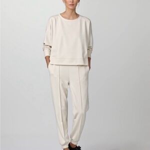 NWT EILEEN FISHER lightweight ponte jogger pants in almond size XL